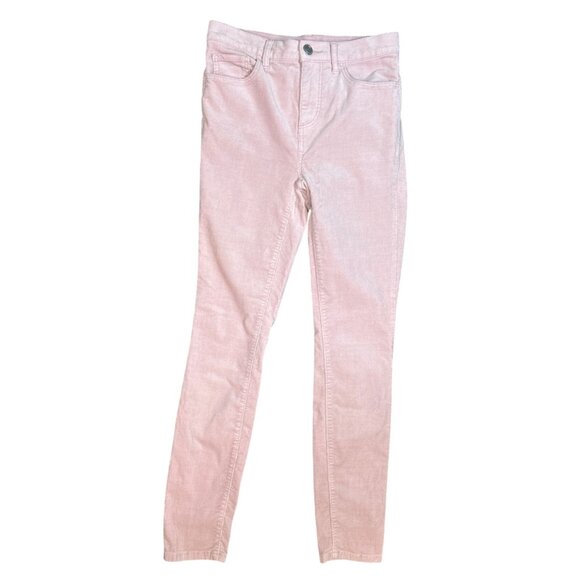 LOFT High Rise Skinny Corduroy Pants in Pastel Pink Size 25/0 soft Feminine - Picture 2 of 7